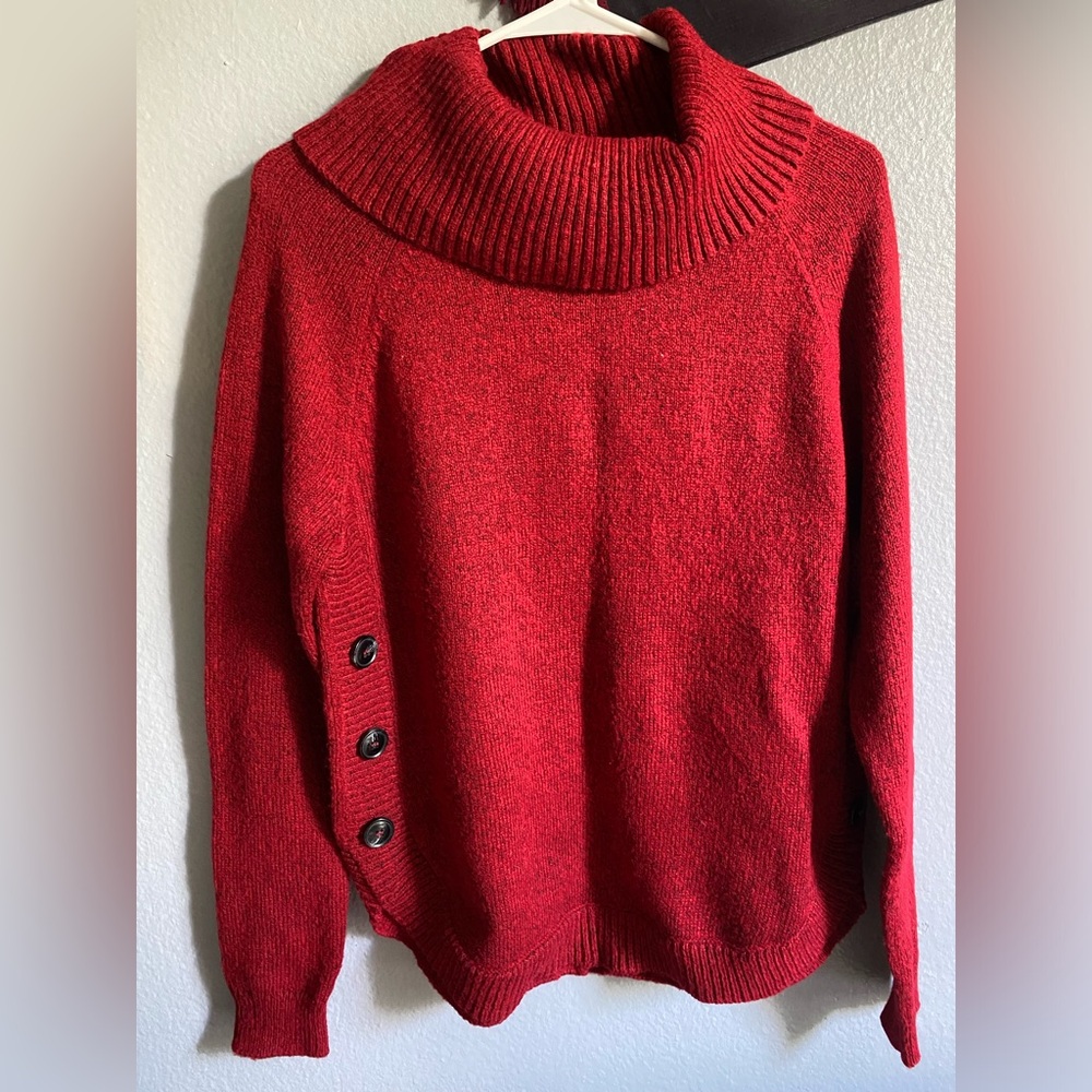 Cute red turtleneck sweater